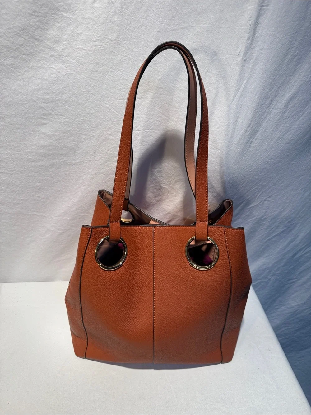 Vince Camuto Cognac Brown Shoulder Tote
